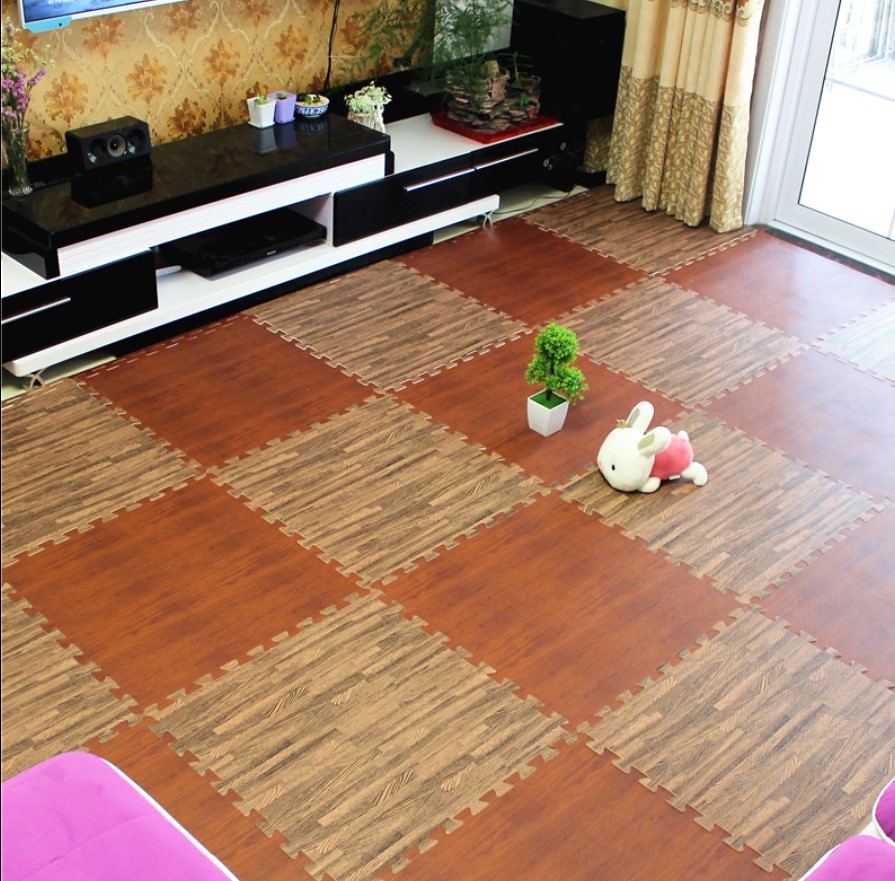 Thảm xốp trải sàn vân gỗ Âu Lạc 40*40*9 tấm